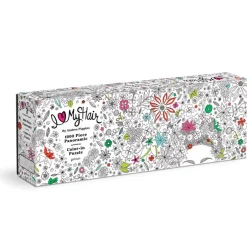 Andrea Pippins Flowers In Your Hair Color-In 1000 Piece Panoramic Puzzle