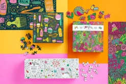 Andrea Pippins Flowers In Your Hair Color-In 1000 Piece Panoramic Puzzle