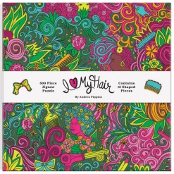 Andrea Pippins I Love My Hair 500 Piece Puzzle With Shaped Pieces
