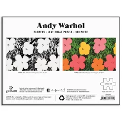 Andy Warhol Flowers 300 Piece Lenticular Jigsaw Puzzle