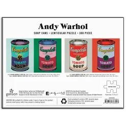 Andy Warhol Soup Cans 300 Piece Lenticular Jigsaw Puzzle