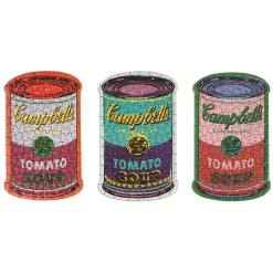 Andy Warhol Soup Cans Set Of 3 Shaped Puzzles In Tins