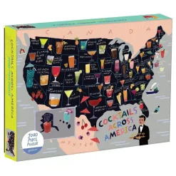 Anne Bentley Cocktail Map Of The Usa 1000 Piece Jigsaw Puzzle
