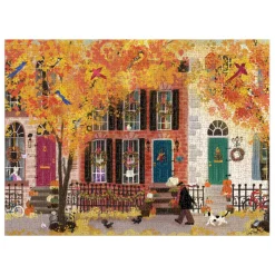 Autumn In The Neighborhood 1000 Piece Puzzle