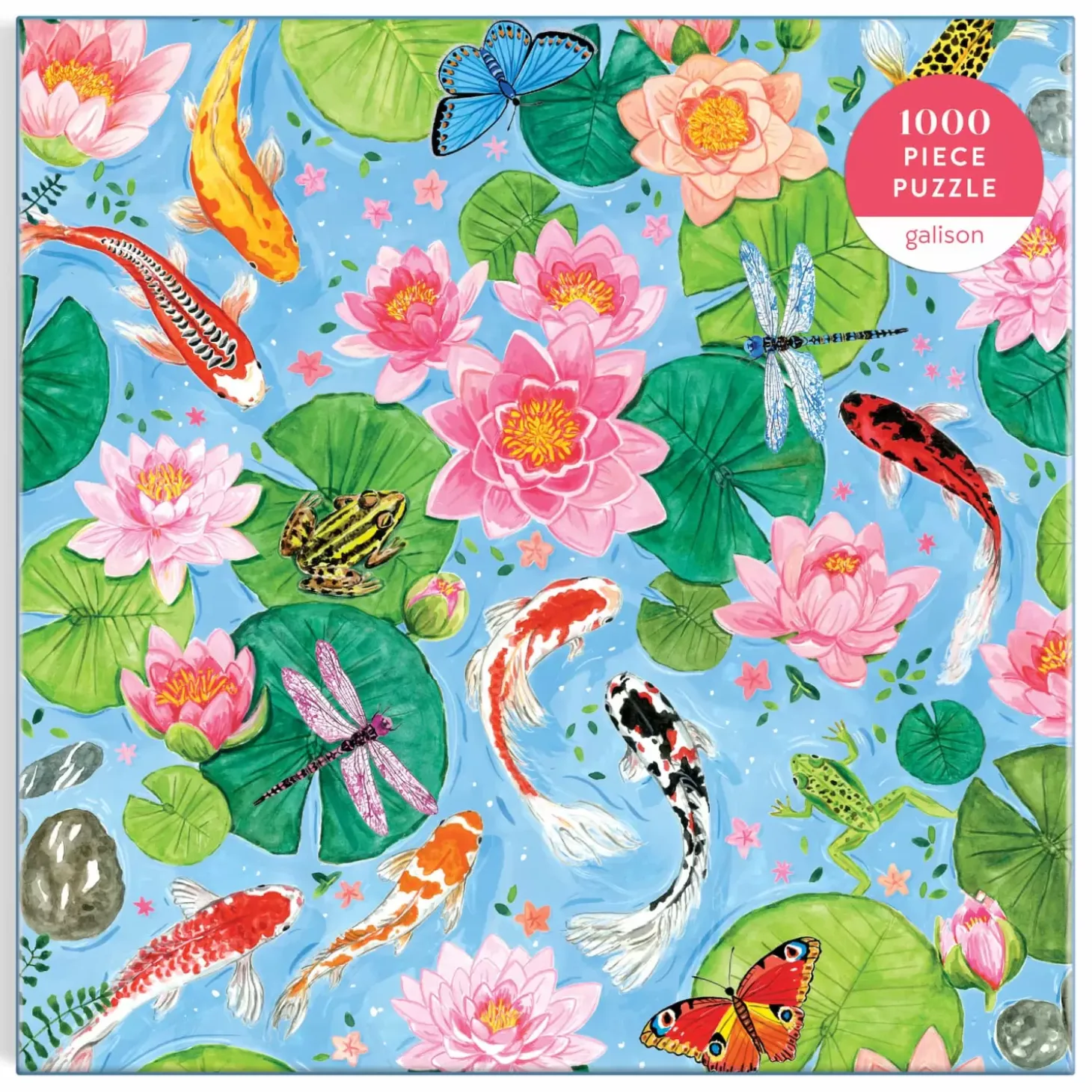 By The Koi Pond 1000 Piece Puzzle In Square Box