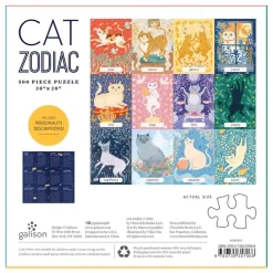 Cat Zodiac 500 Piece Jigsaw Puzzle