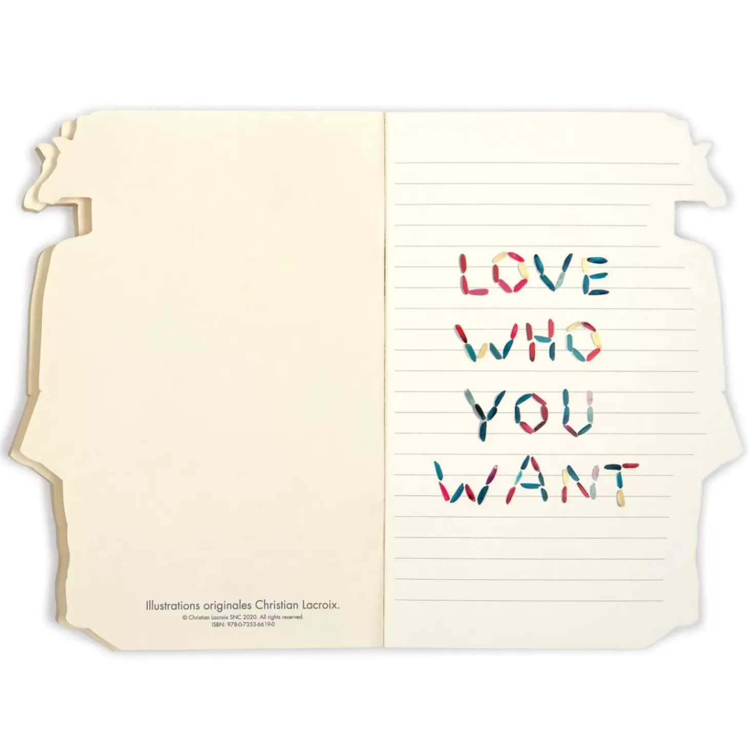 Christian Lacroix Heritage Collection Love Who You Want Die-Cut Notebook