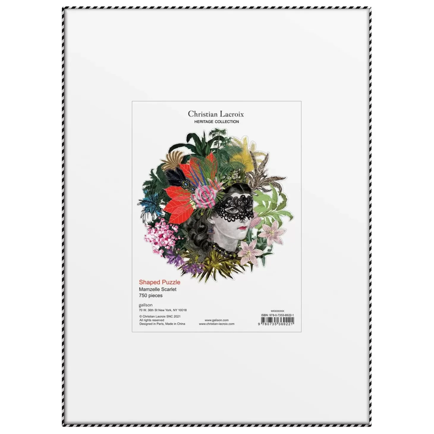 Christian Lacroix Heritage Collection Mam'Zelle Scarlett 750 Piece Shaped Puzzle