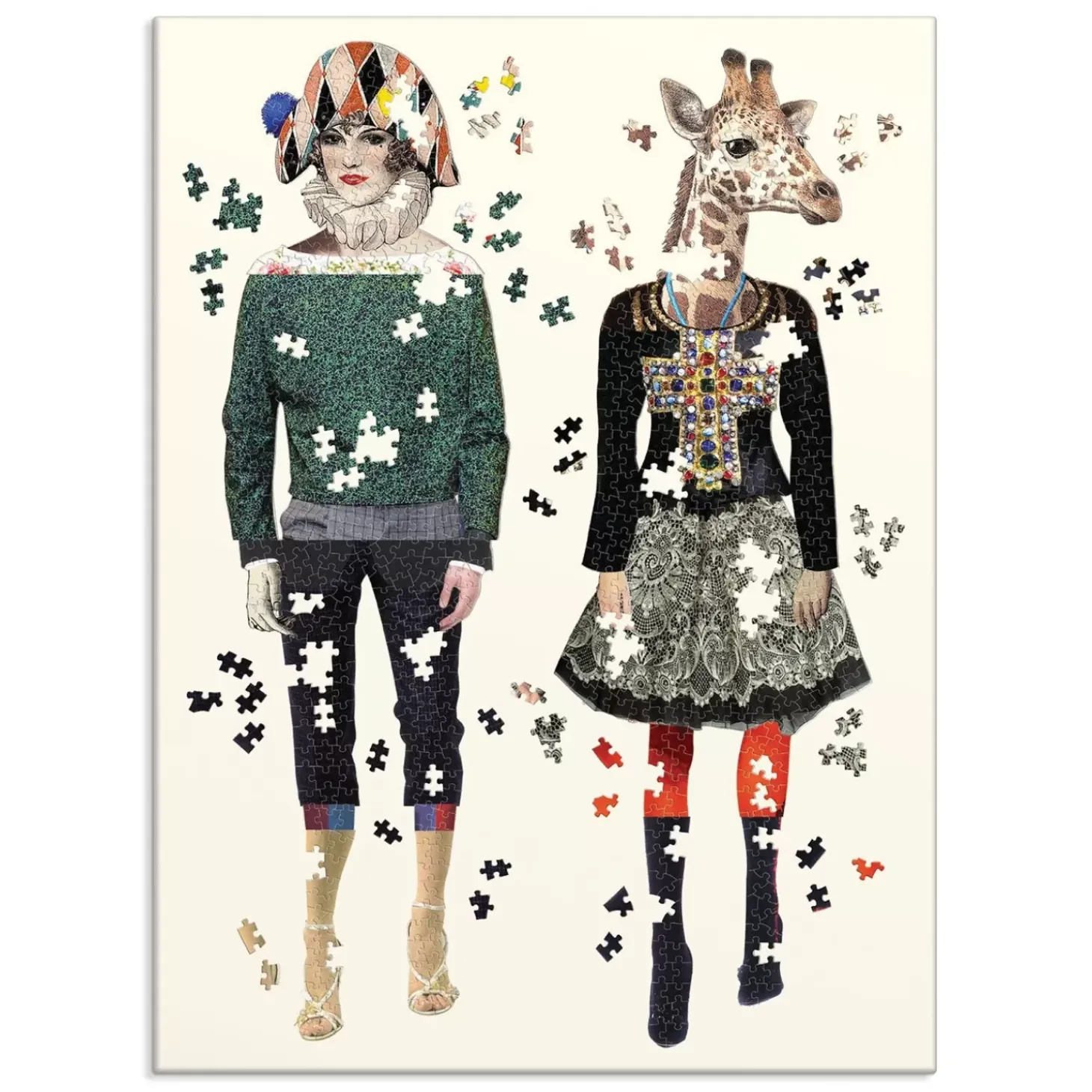 Christian Lacroix Heritage Collection Love Who You Want Set Of Two Shaped Jigsaw Puzzles