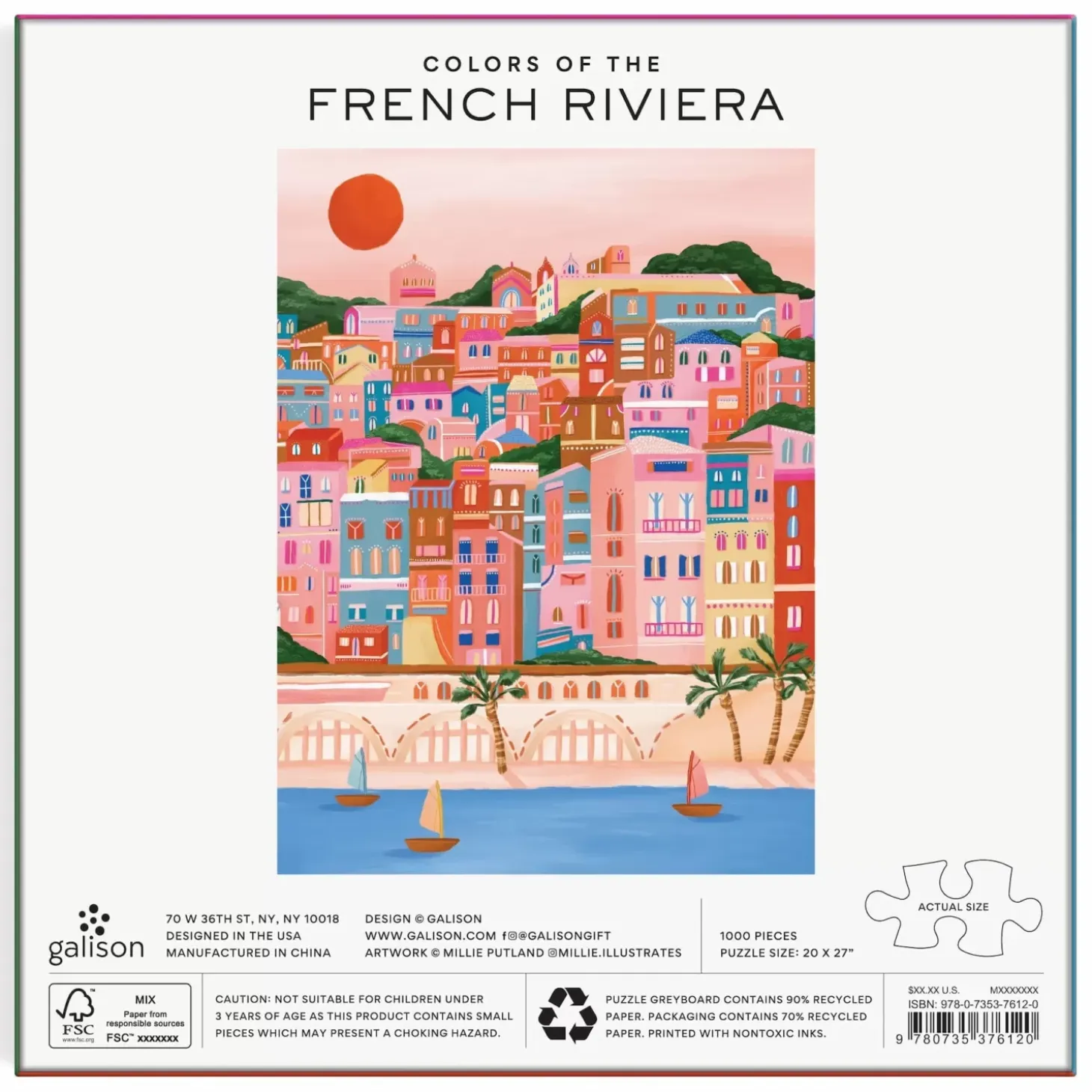 Colors Of The French Riviera 1000 Piece Puzzle In Square Box
