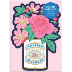 Ever Upward Birthday Shaped Notecard W/Stand
