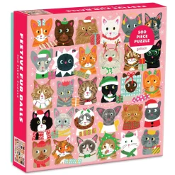 Festive Furballs 500 Piece Jigsaw Puzzle