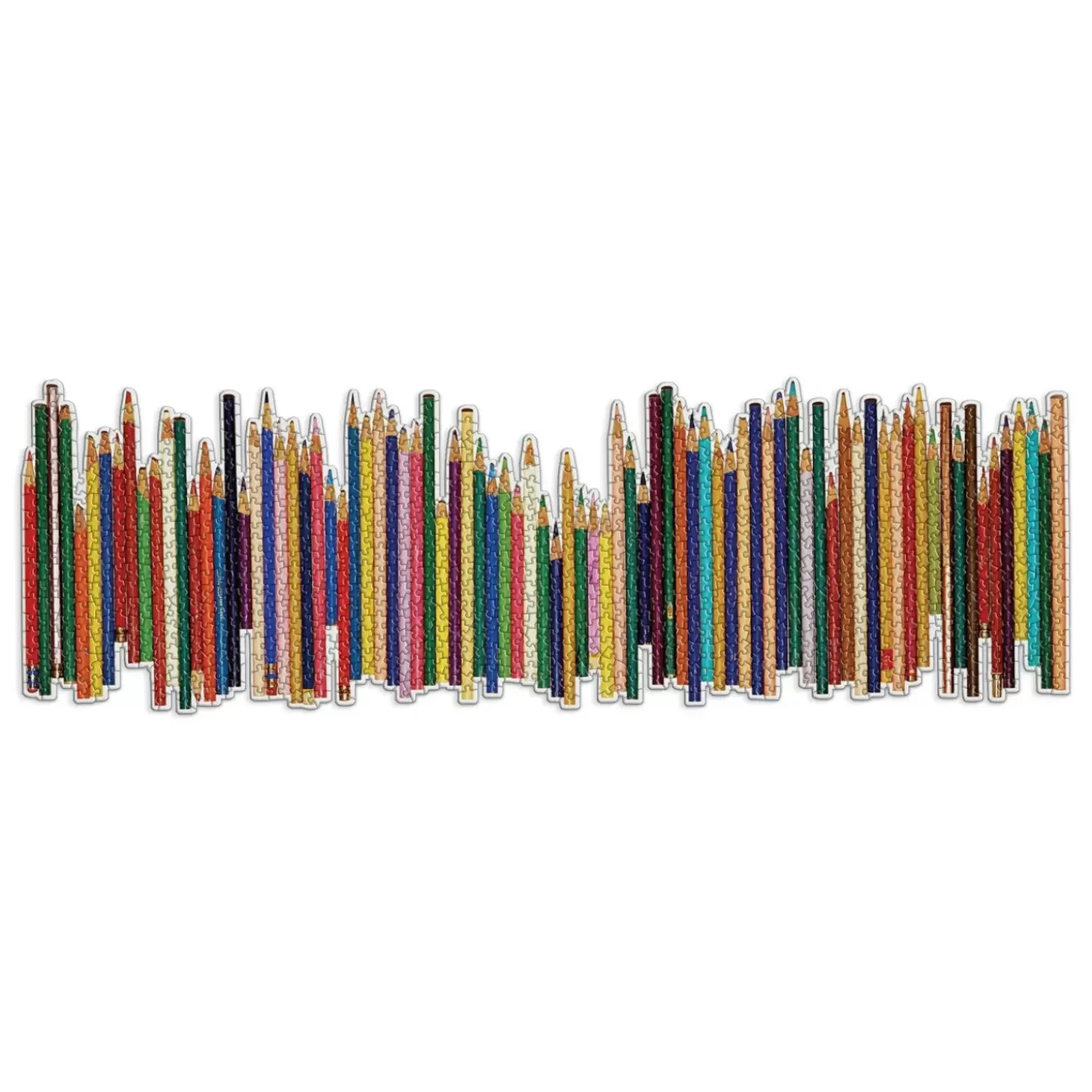 Frank Lloyd Wright Colored Pencils Shaped 1000 Piece Panoramic Jigsaw Puzzle