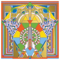 Frank Lloyd Wright Imperial Hotel Peacock Rug 500 Piece Foil Jigsaw Puzzle