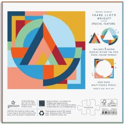 Frank Lloyd Wright Organic Geometry 500 Piece Multi-Puzzle Puzzle