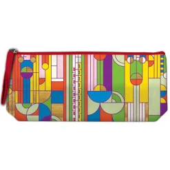 Frank Lloyd Wright Saguaro Cactus And Forms Handmade Embroidered Pouch