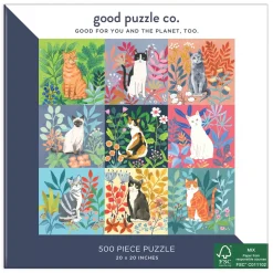 Good Puzzle Co. Cats And Flowers 500Pc Puzzle