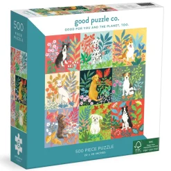 Good Puzzle Co. Dogs And Flowers 500Pc Puzzle