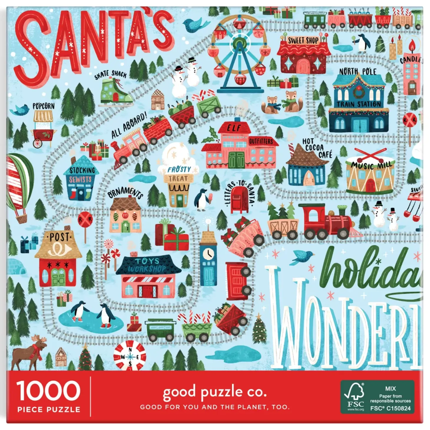 Good Puzzle Co. Santa's Wonderland 1000Pc Puzzle