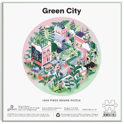Green City 1000 Piece Round Puzzle