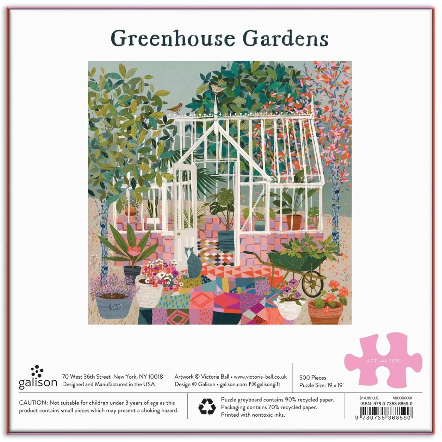Greenhouse Gardens 500 Piece Jigsaw Puzzle