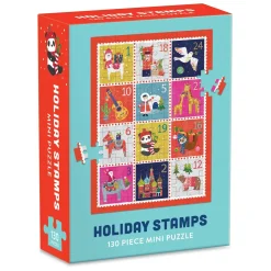 Holiday Stamps 100 Piece Mini Jigsaw Puzzle
