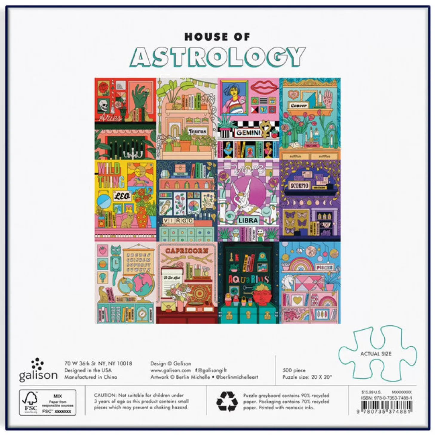 House Of Astrology 500 Piece Foil Puzzle