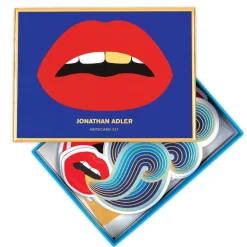 Jonathan Adler Lips Boxed Diecut Notecard Set