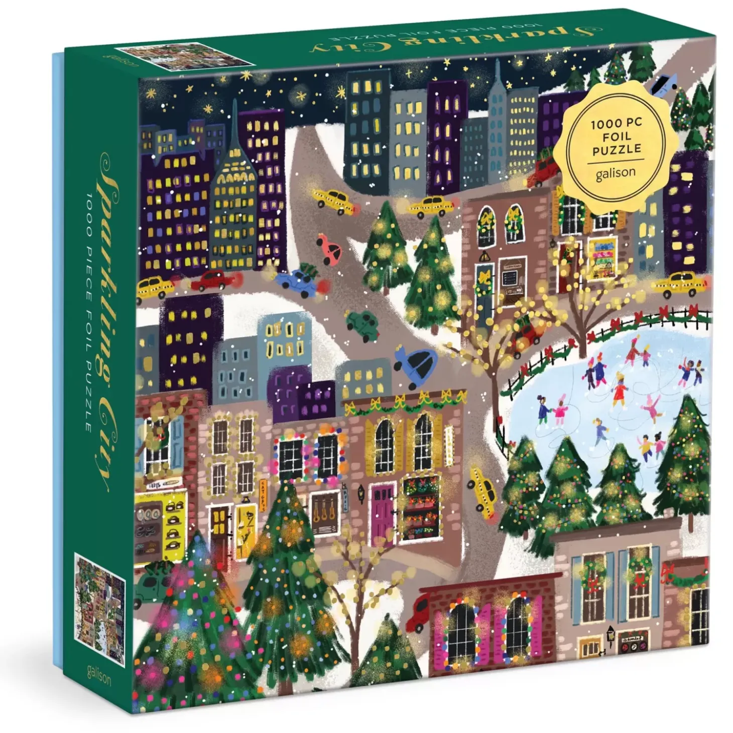 Joy Laforme Sparkling City 1000 Piece Foil Puzzle In A Square Box