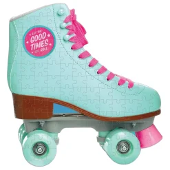 Let The Good Times Roll Roller Skate 100 Piece Mini Shaped Jigsaw Puzzle