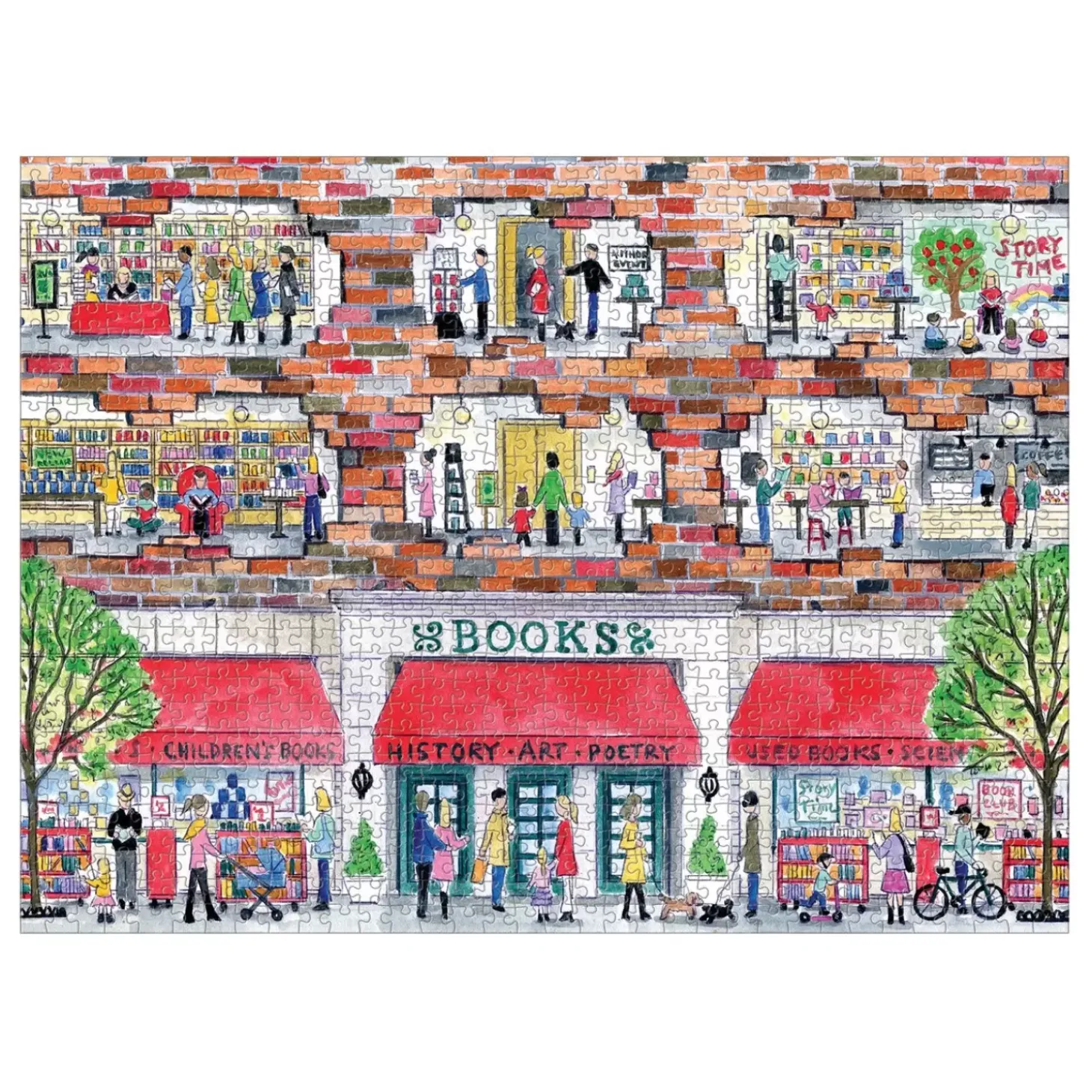 Michael Storrings A Day At The Bookstore 1000 Piece Jigsaw Puzzle