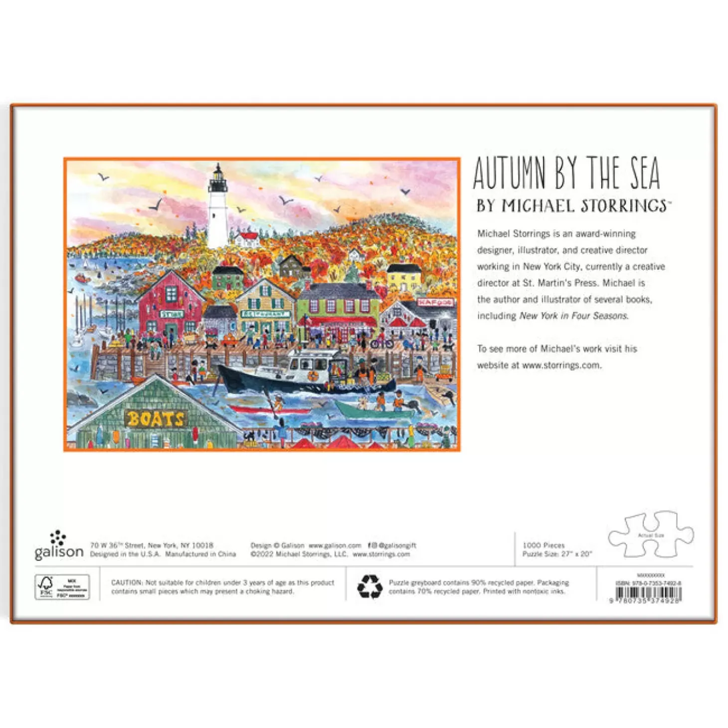 Michael Storrings Autumn By The Sea 1000 Piece Puzzle