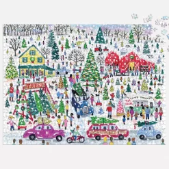 Michael Storrings Christmas Tree Farm 1000 Piece Foil Puzzle