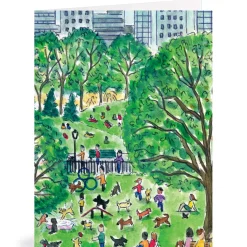 Michael Storrings Dog Park In Four Seasons Greeting Card Assortment