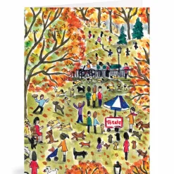 Michael Storrings Dog Park In Four Seasons Greeting Card Assortment