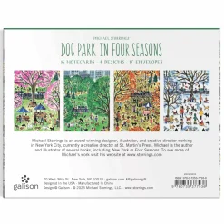 Michael Storrings Dog Park In Four Seasons Greeting Card Assortment