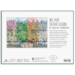 Michael Storrings Dog Park In Four Seasons 1000 Piece Puzzle