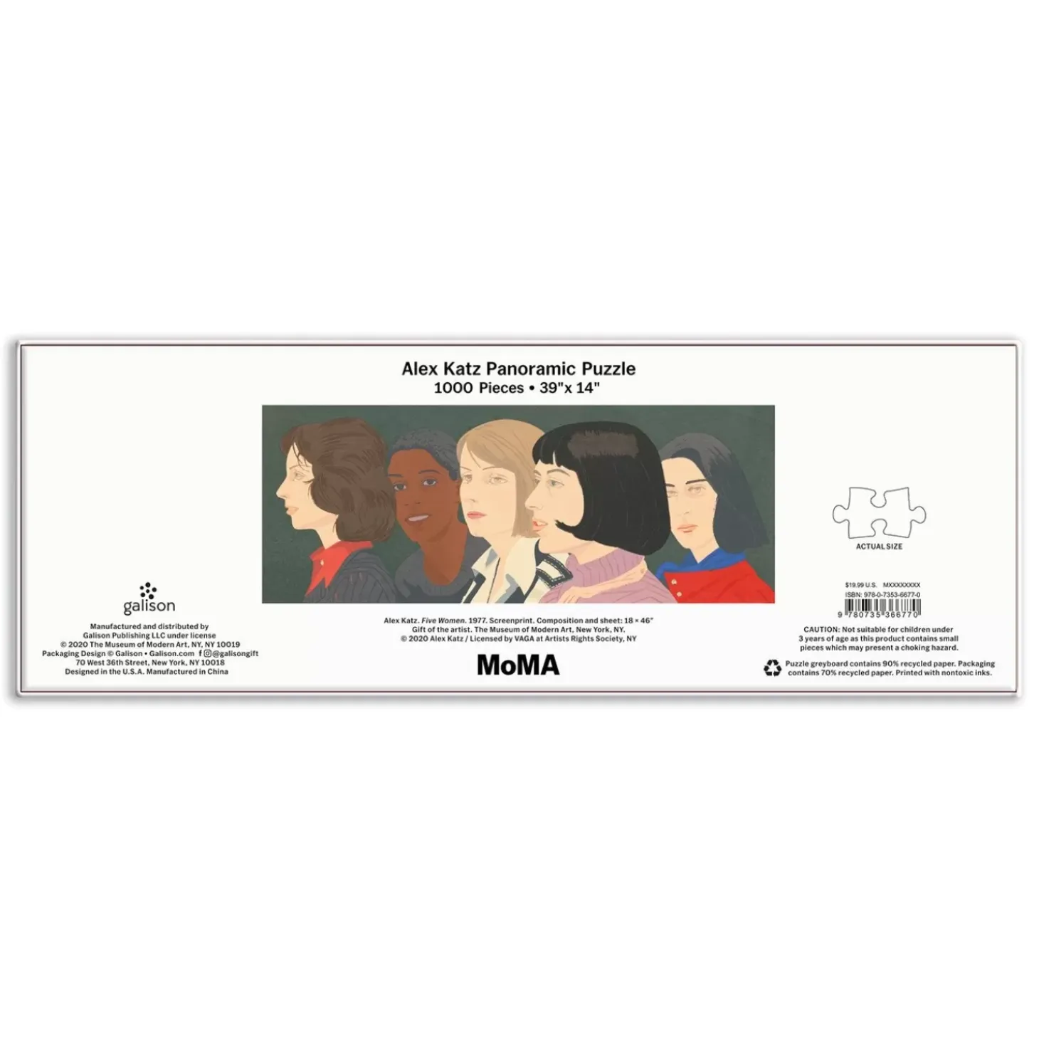 Moma Alex Katz Five Women 1000 Piece Panoramic Jigsaw Puzzle