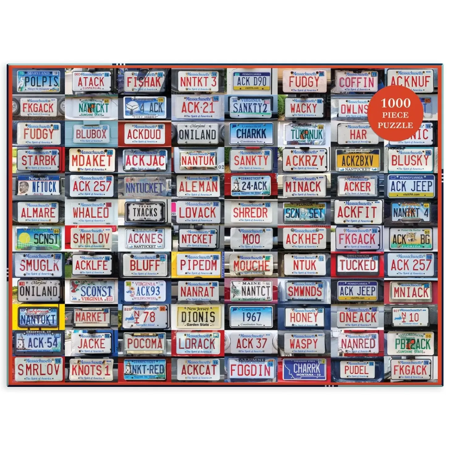 Nantucket License Plates 1000 Piece Jigsaw Puzzle