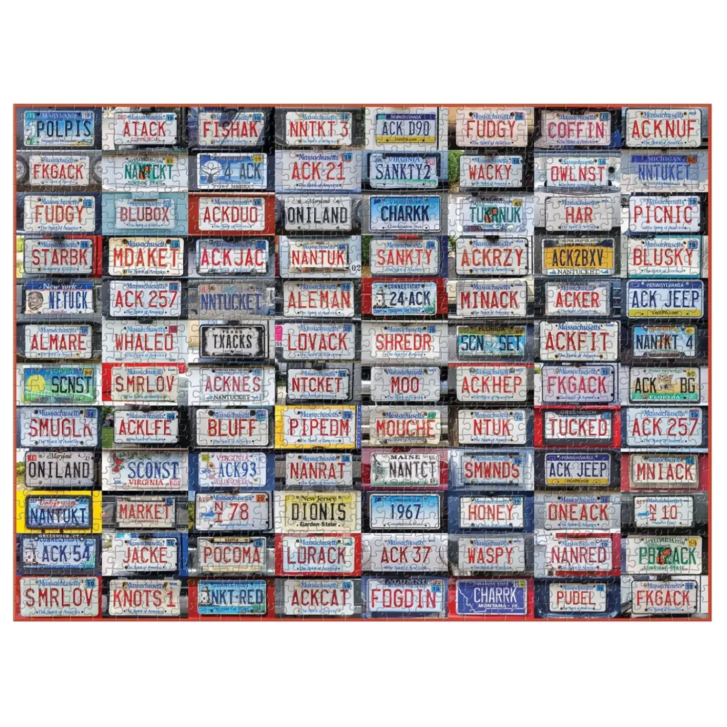 Nantucket License Plates 1000 Piece Jigsaw Puzzle