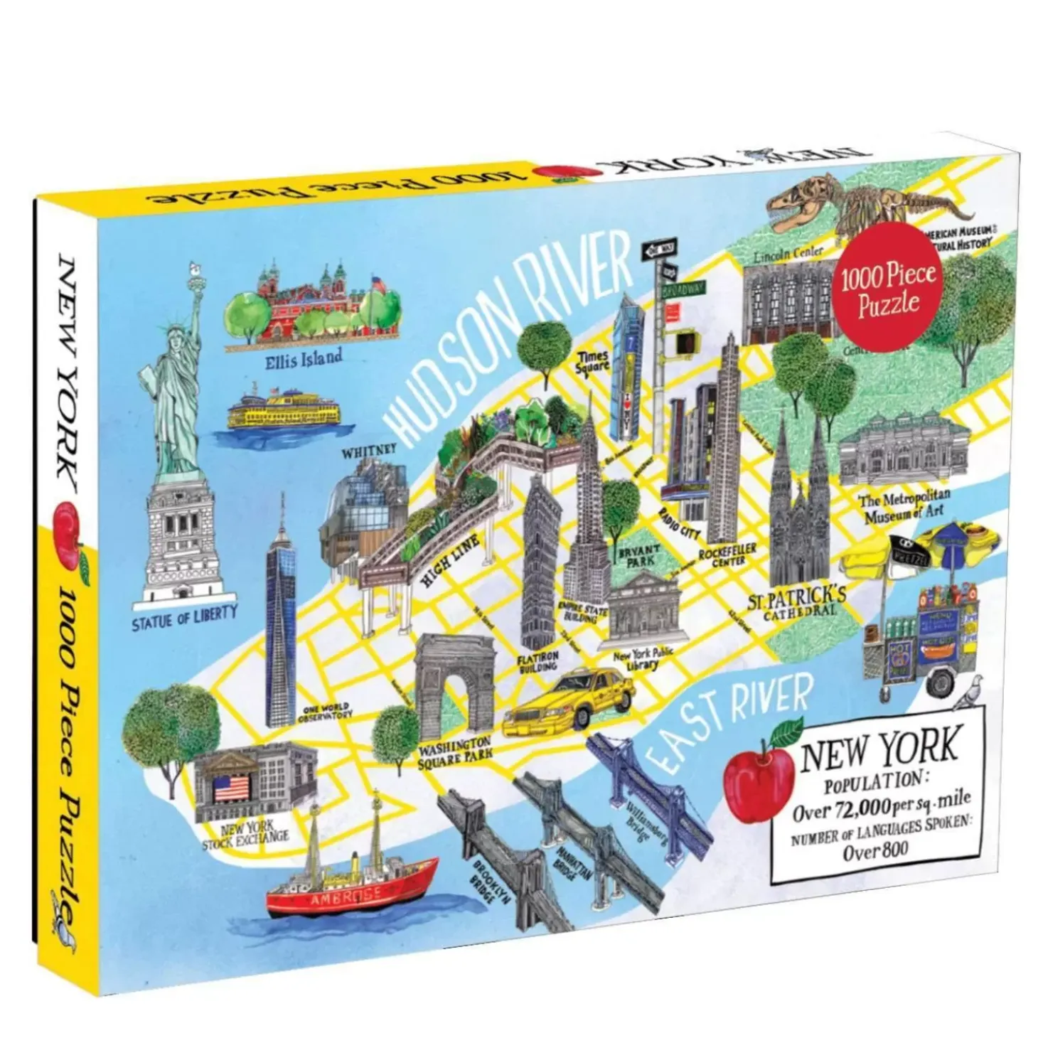 New York City Map 1000 Piece Jigsaw Puzzle