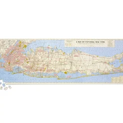 Nyc Map 1,000 Piece Panoramic Puzzle