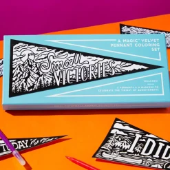 Small Victories Magic Velvet Pennant Coloring Set