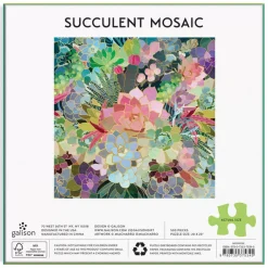 Succulent Mosaic 500 Piece Foil Puzzle