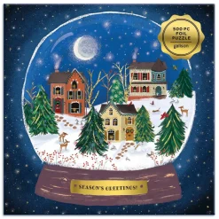 Winter Snow Globe 500 Piece Foil Jigsaw Puzzle