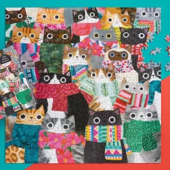 Wintry Cats 500 Piece Puzzle
